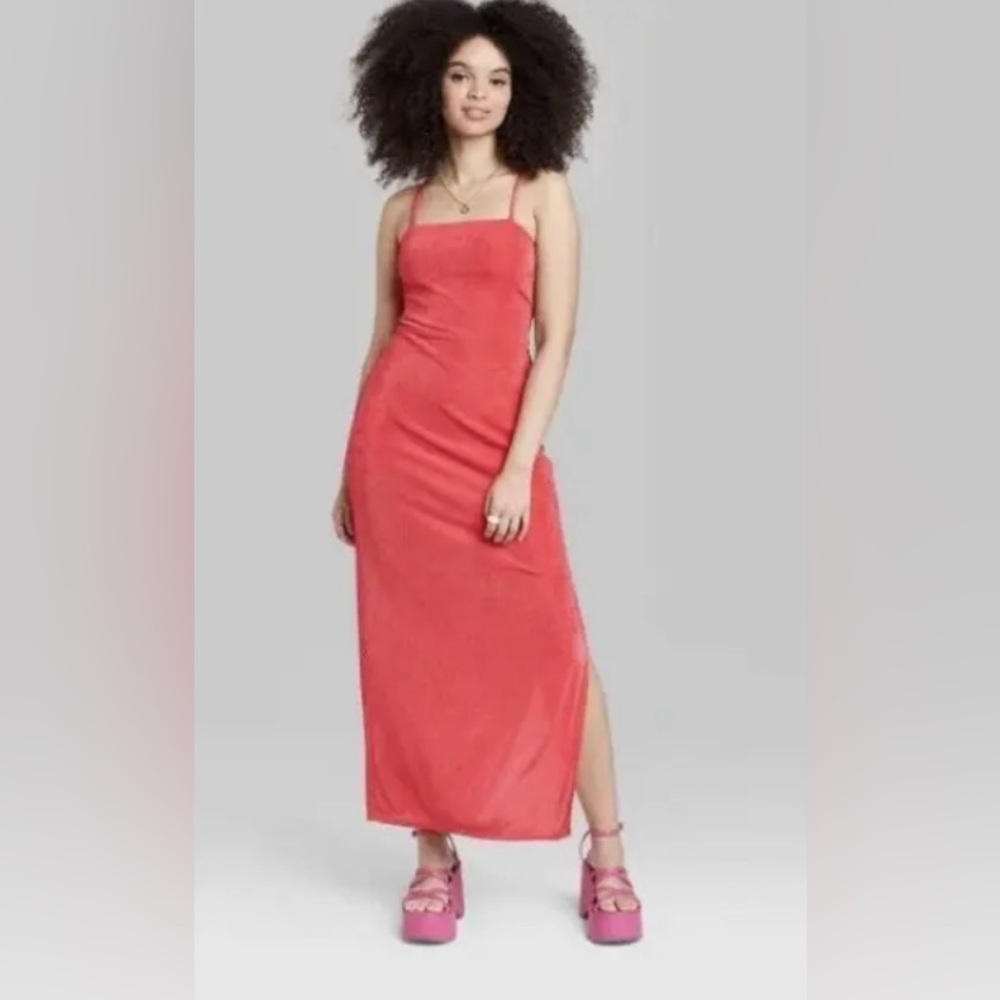 NWT Women's Lace-Up Back Maxi Bodycon
Dress - Wild Fable™ Red - Picture 2 of 3